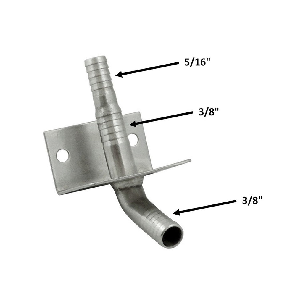 45° Wall Bracket, 3/8" Or 5/16" B x 3/8" B 304 Stainless Steel