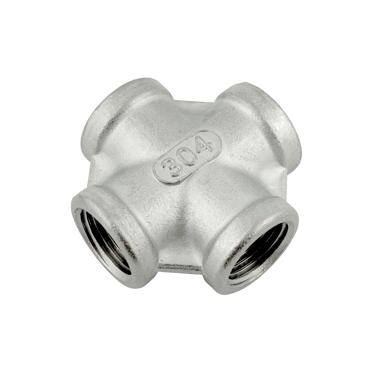 Cross, 1/4" Female Pipe Thread-All 304 Stainless Steel