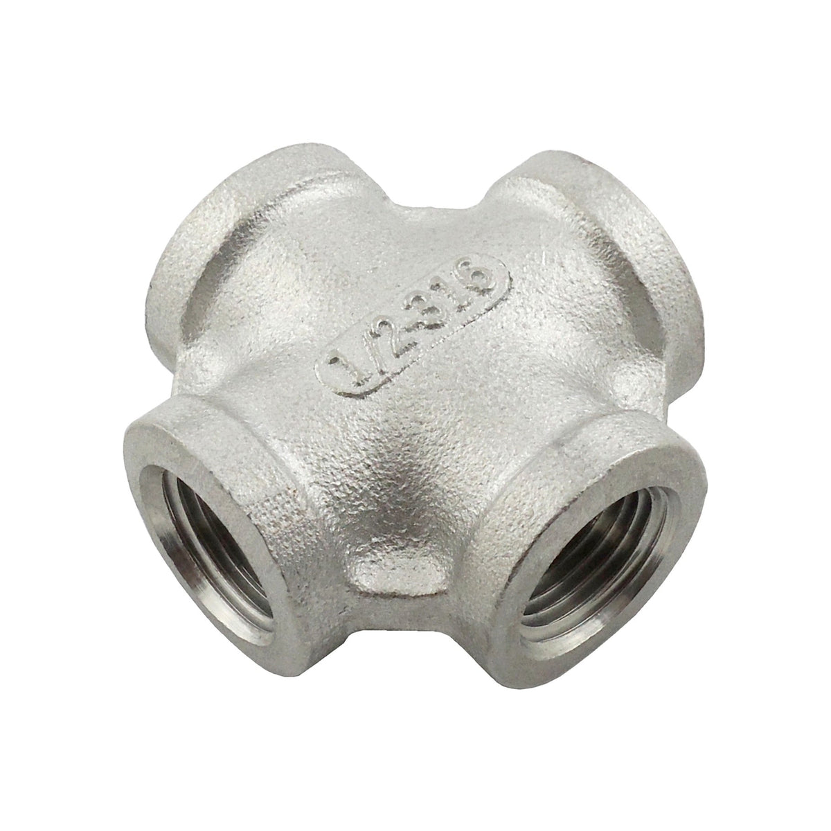 Cross, 1/2" Female Pipe Thread-All 304 Stainless Steel