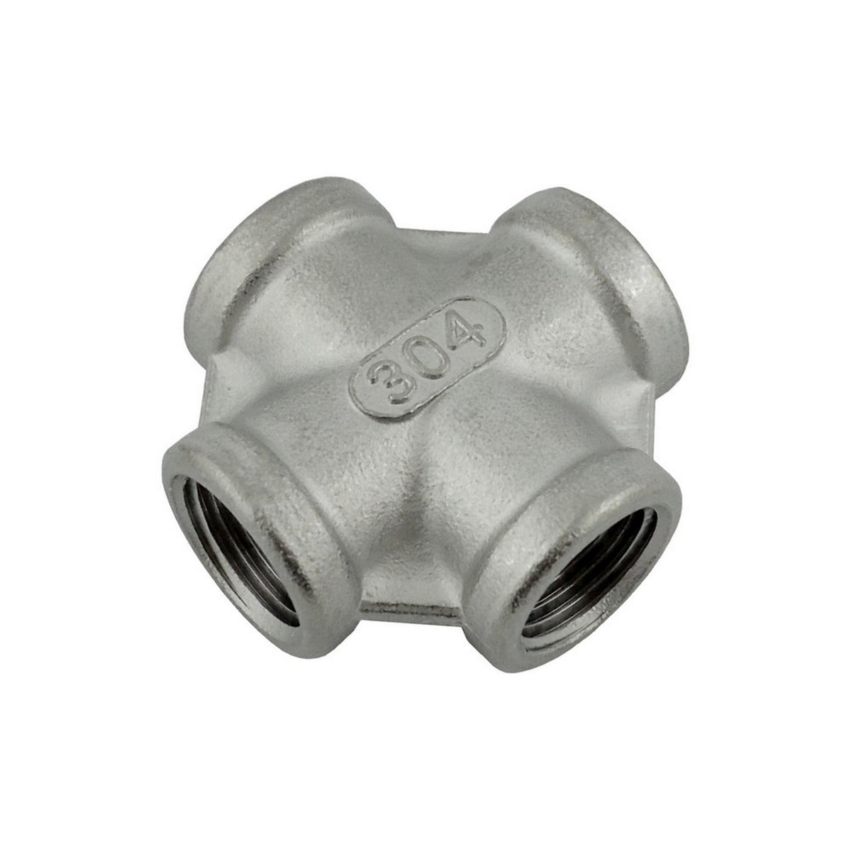 Cross, 3/4" Female Pipe Thread-All 304 Stainless Steel