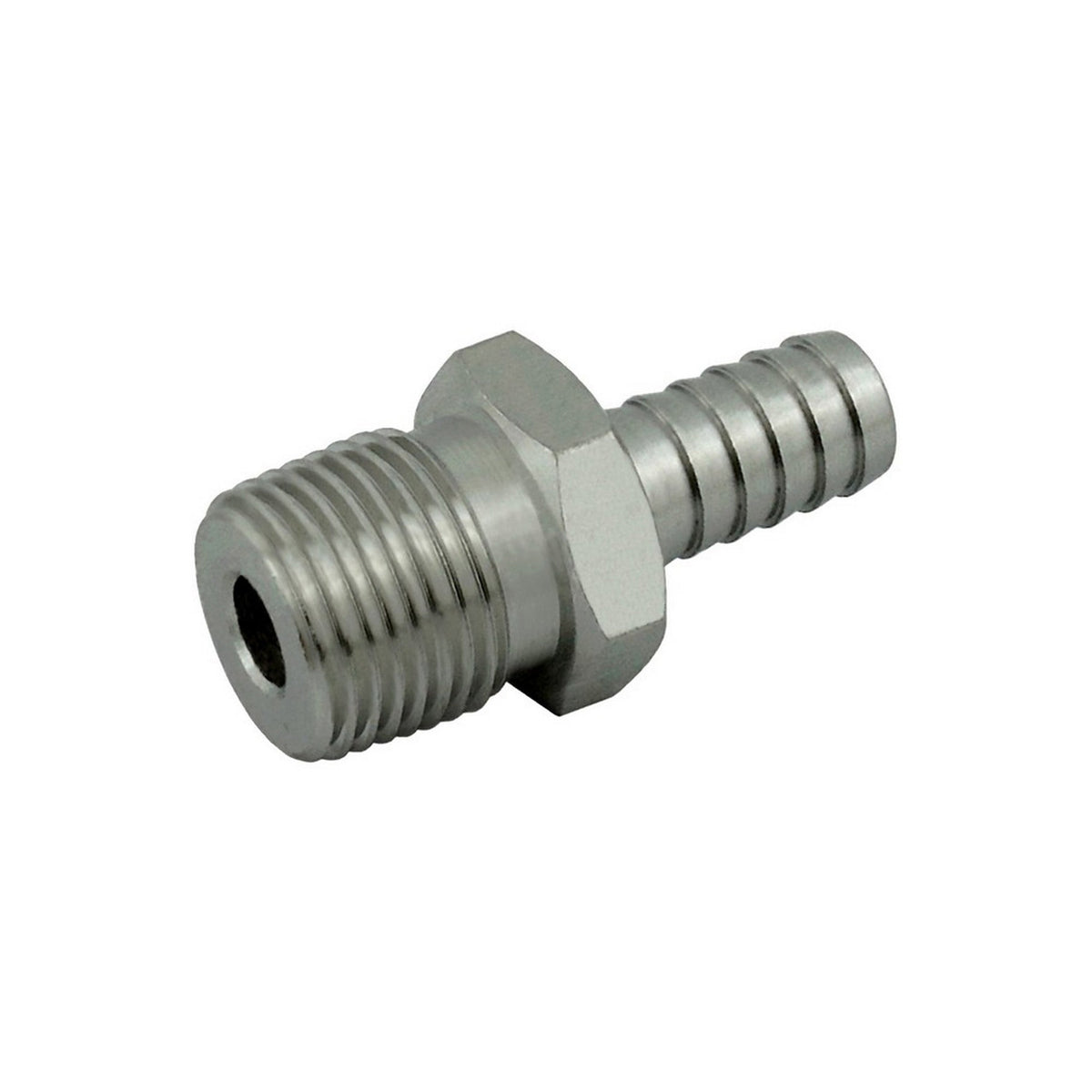 Hose Barb Adapter, 3/4" B x 3/4" Male Pipe Thread 304 Stainless Steel