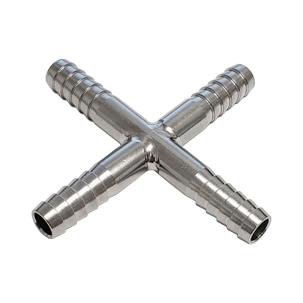 Thinwall Cross, 1/4" B-All 304 Stainless Steel