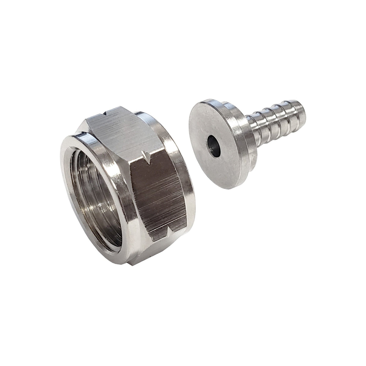 Swivel Nut & Stem Set, Fem-CO2 x 1/4" B 304 Stainless Steel