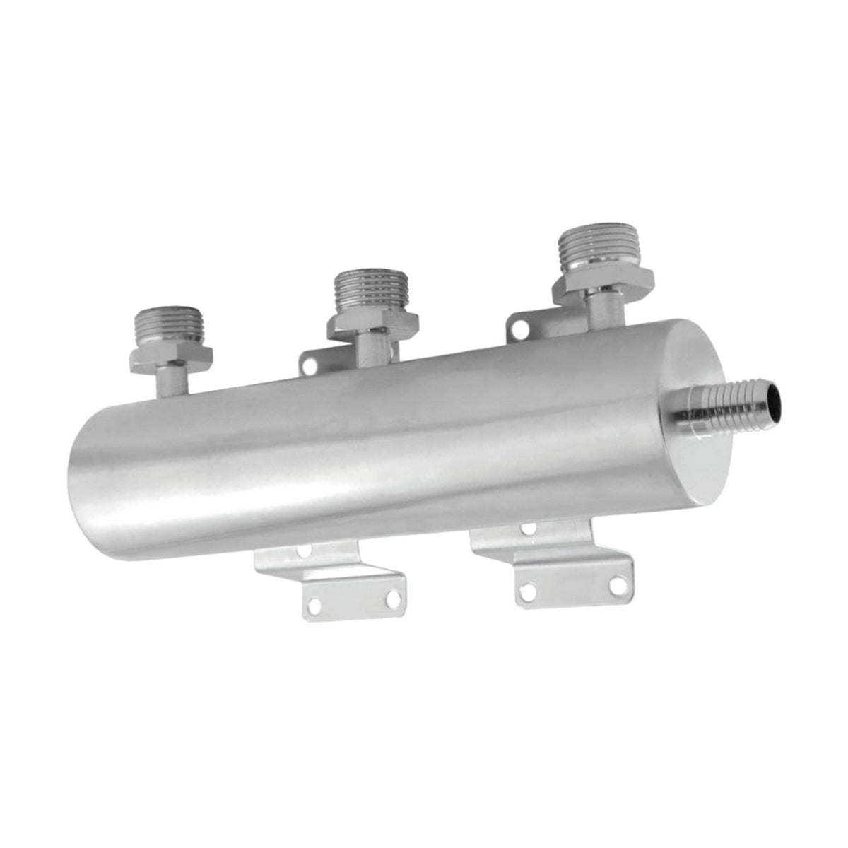 Krome Dispense Beer Manifold, 1/2" B Inlet x MBT 3-Outlet 304Stainless Steel