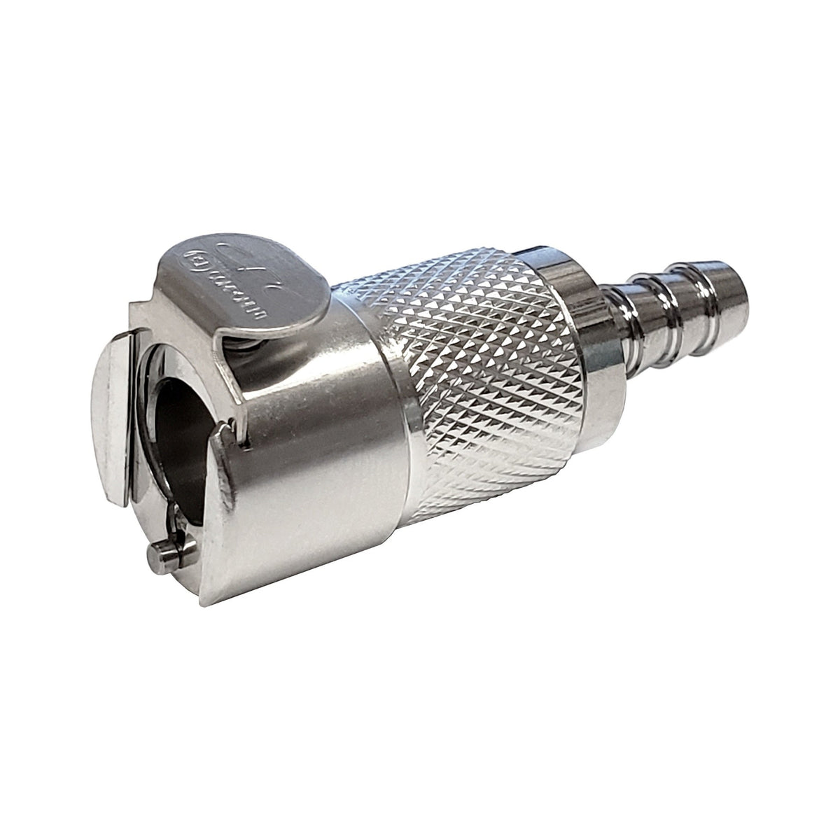 Female Quick Disconnect, 1/4" Barb, No Shutoff, LC Series