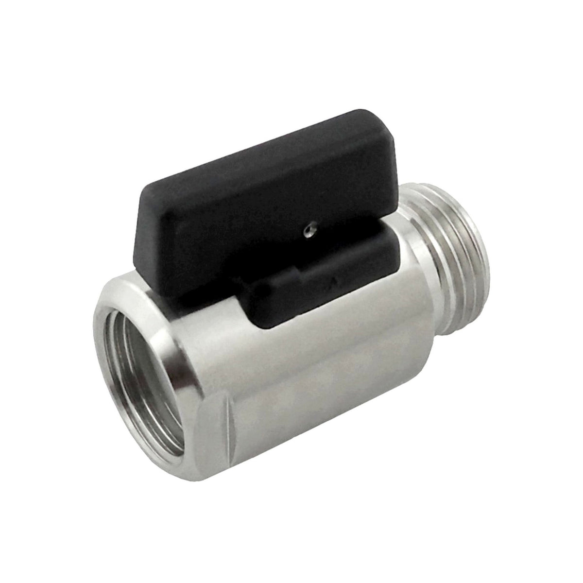 Micro Matic Straight Beer Tap Shut Off Valve, 304 Stainless Steel