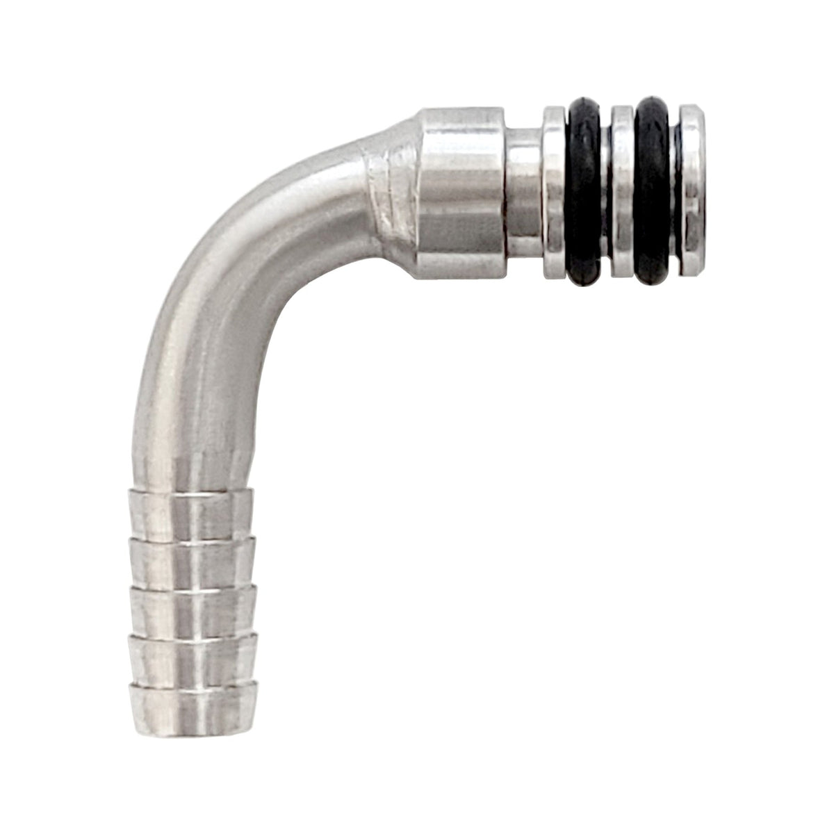 90° Inlet Fitting, For Soda Valves, 1/4" B Stainless Steel