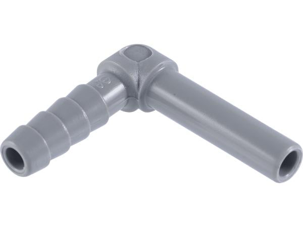 DMfit Push-In 90° Elbow, 1/4" Barb x 5/16" Stem, JG