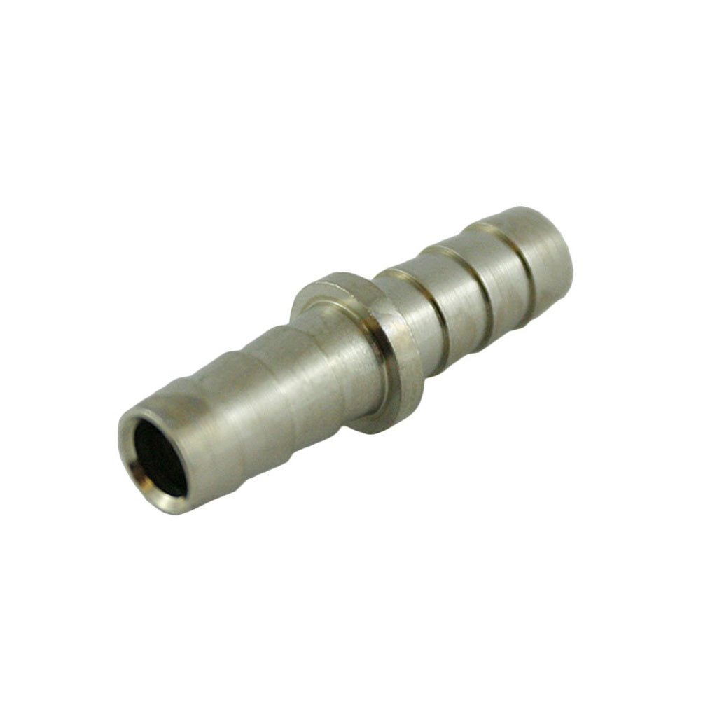 Splicer, 1/4" Barb x 1/4" Barb, Plated Brass