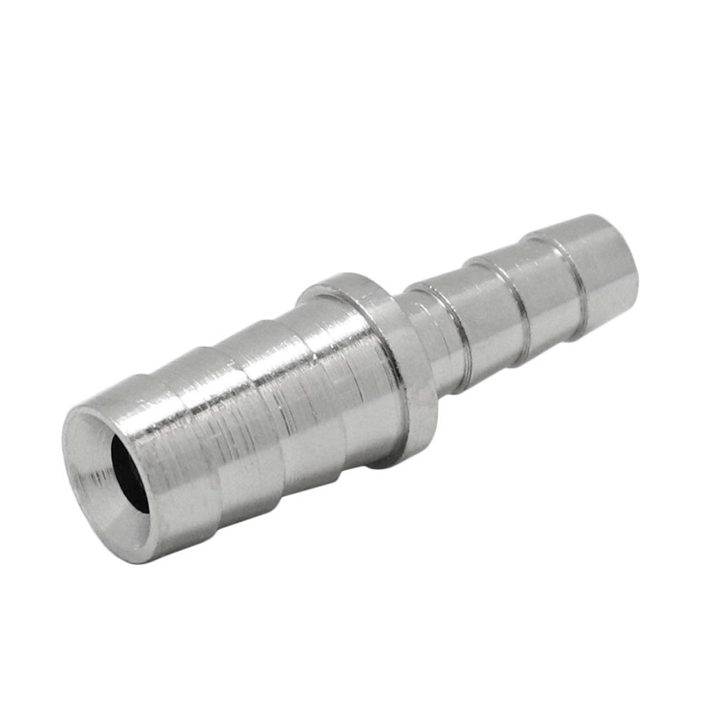 Splicer, 3/16" Barb x 5/16" Barb, Plated Brass