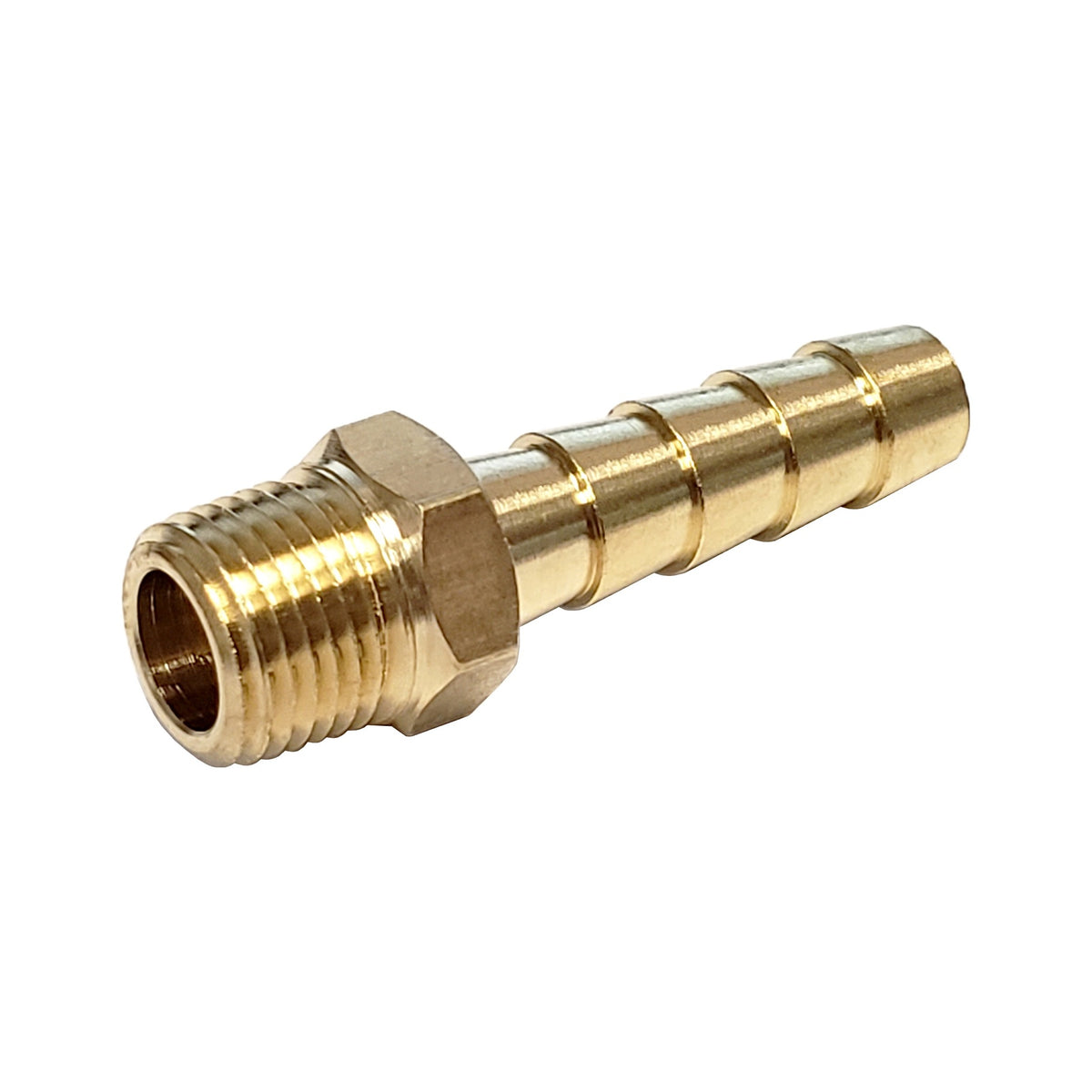 Hose Stem, 1/4" B x 1/8" Male Pipe Thread Brass