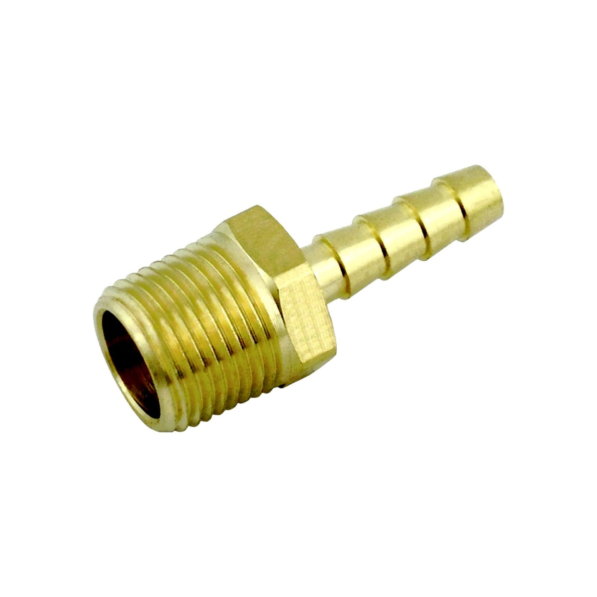 Hose Stem, 1/4" B x 3/8" Male Pipe Thread Brass