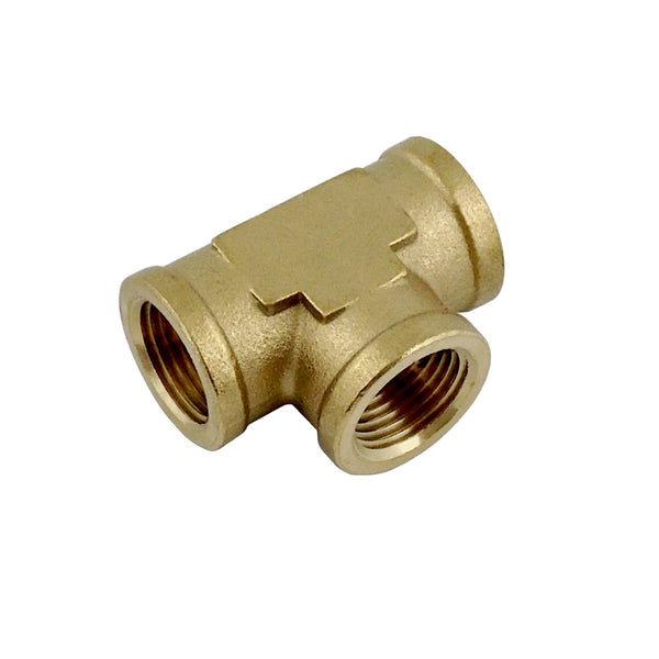 Pipe Tee, 1/4" Female Pipe Thread-All Brass