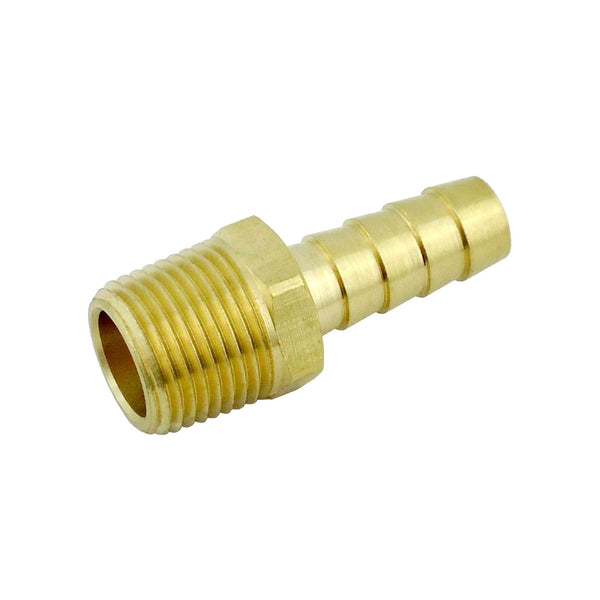 Hose Stem, 5/16" B x 1/4" Male Pipe Thread Brass