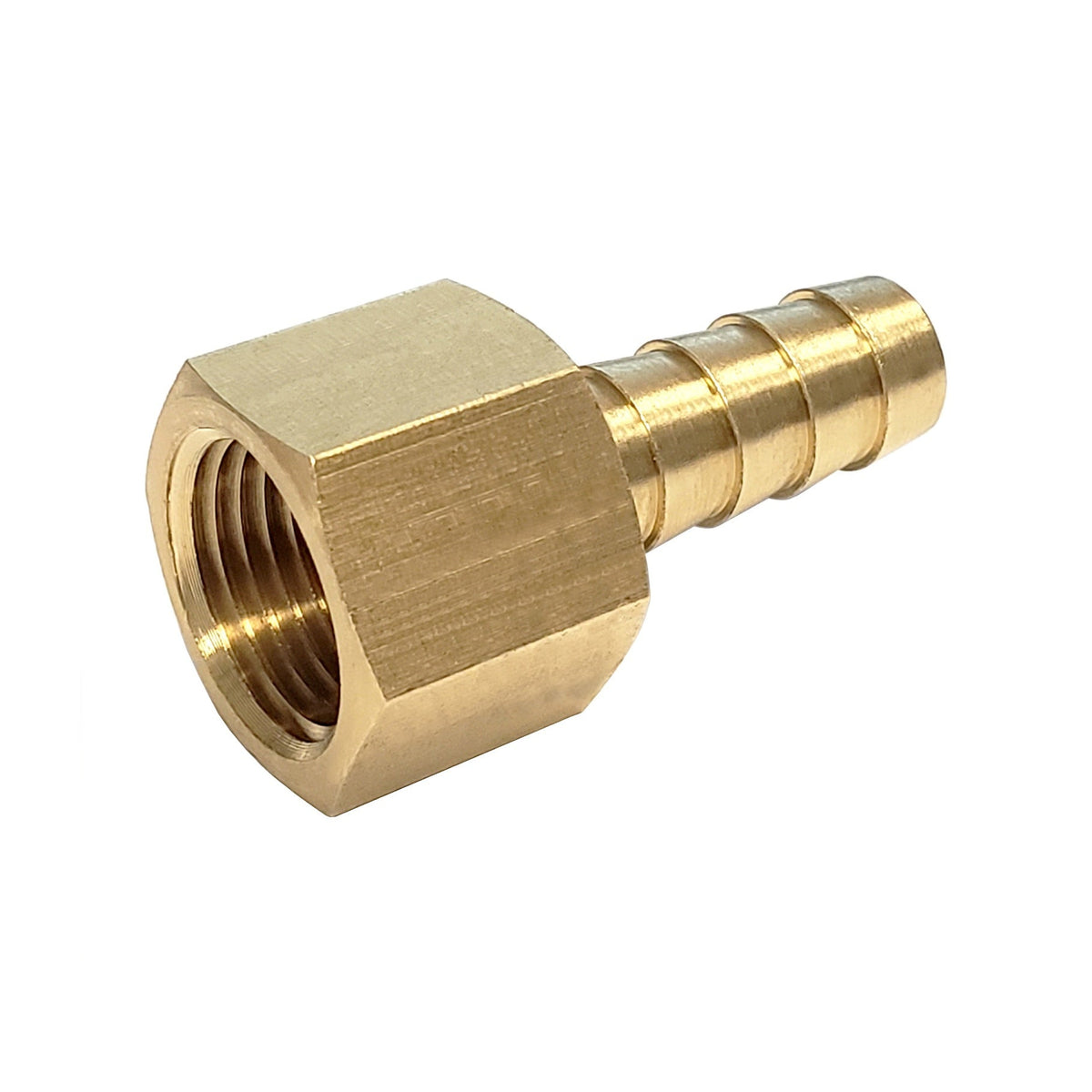 Hose Stem, 3/8" B x 3/8" Female Pipe Thread Brass