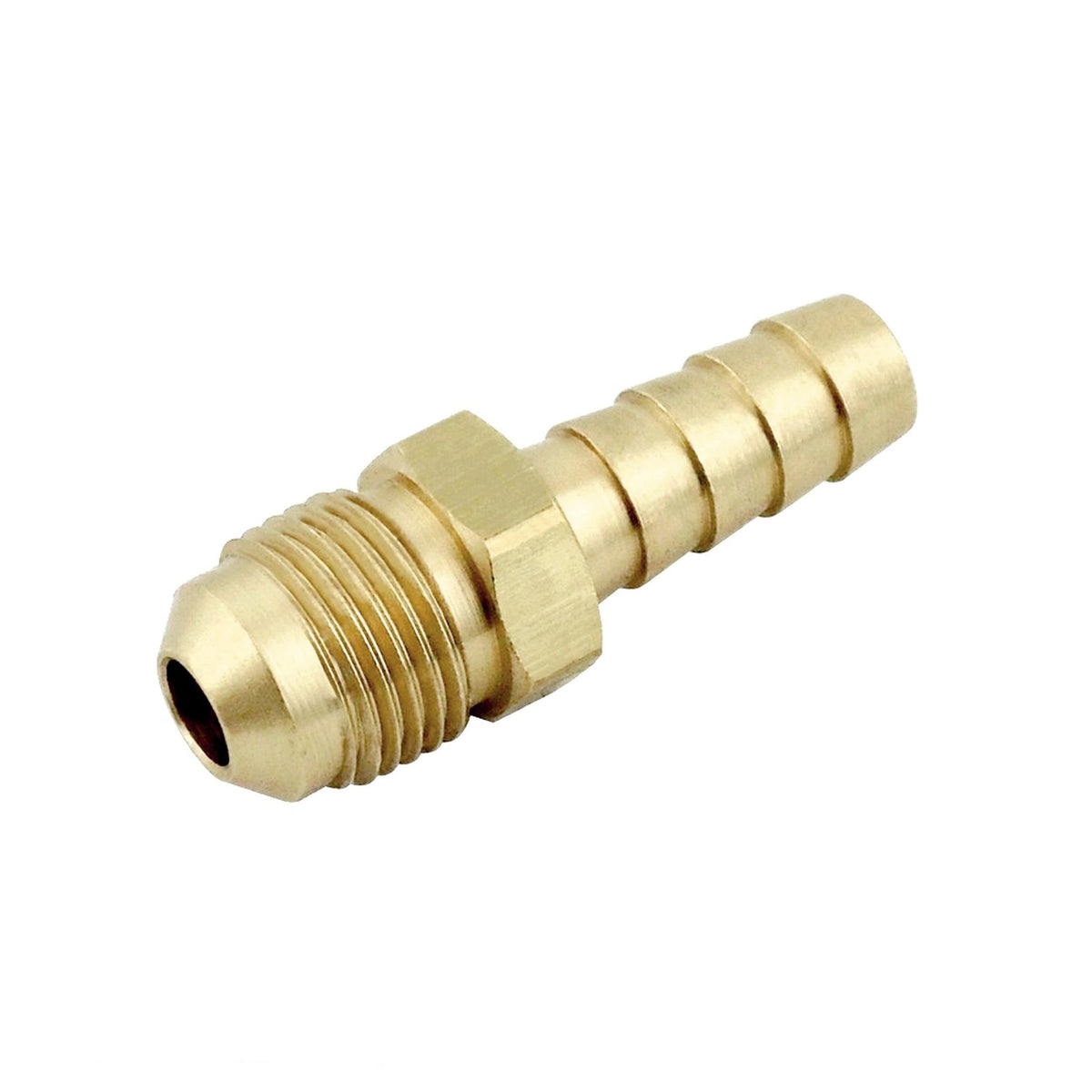 Hose Stem, 1/4" B x 1/4" Male Flare Brass