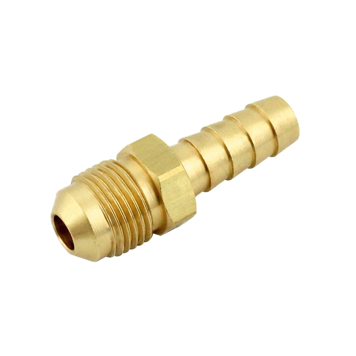 Hose Stem, 3/8" B x 3/8" Male Flare Brass