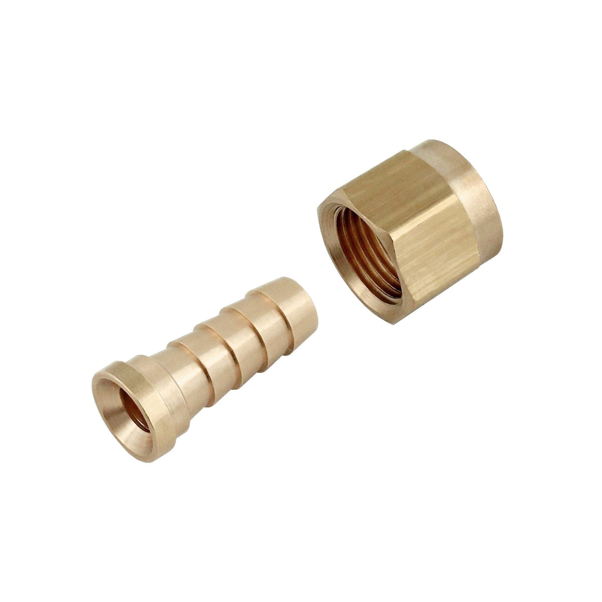 Swivel Nut & Stem Set, 1/4" Female Flare x 1/4" B Brass