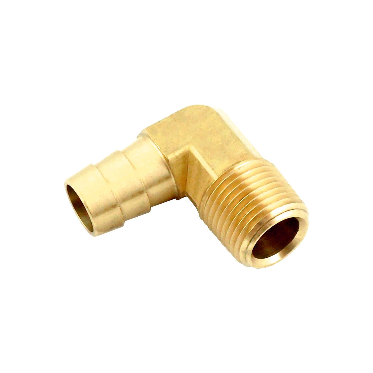 90° Elbow, 1/2" B x 3/8" Male Pipe Thread Brass