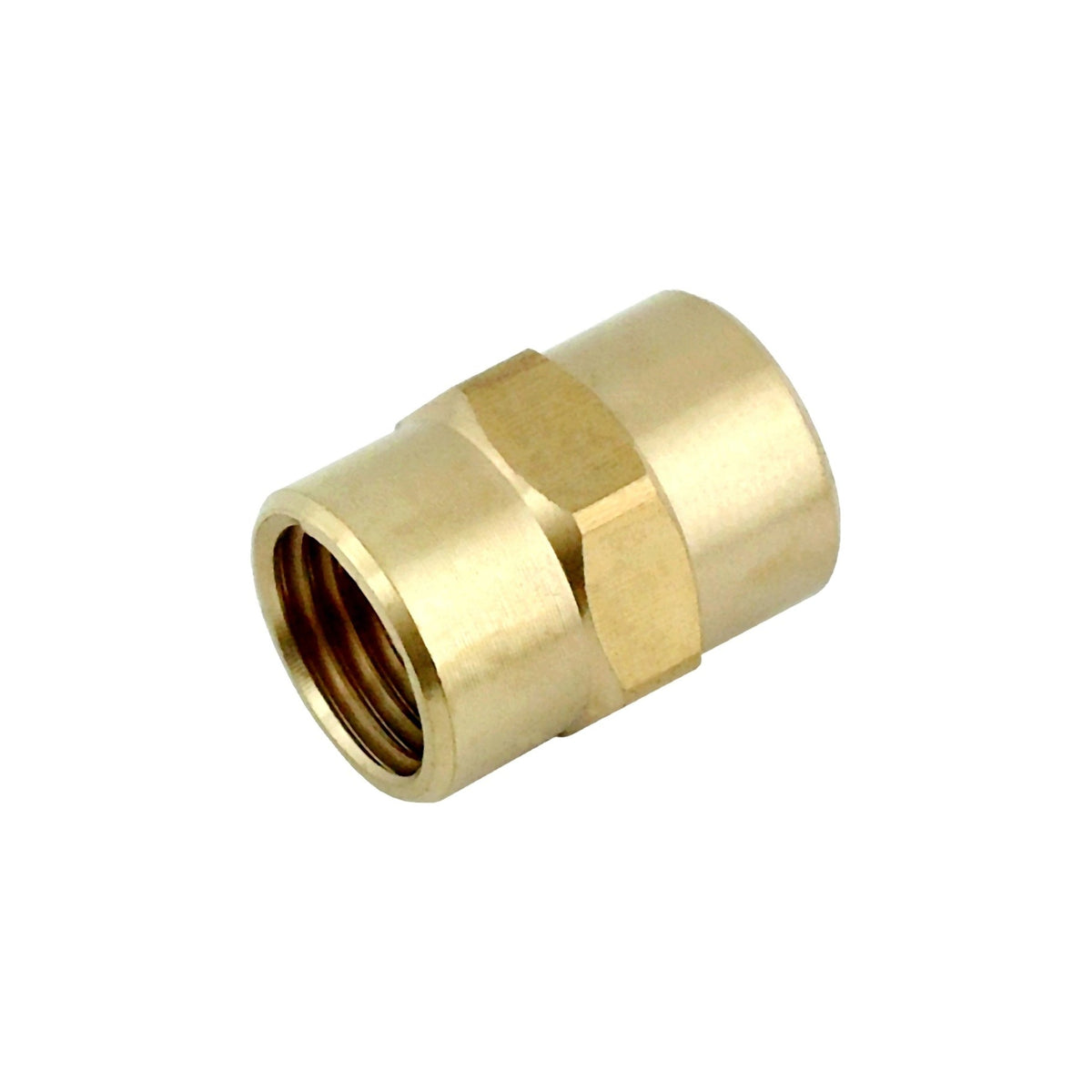 Hex Coupling, 1/8" Female Pipe Thread x 1/8" Female Pipe Thread, Brass