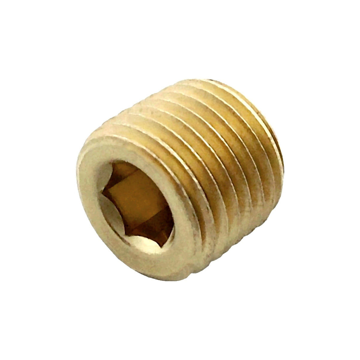 Countersink Plug, 1/8" Male Pipe Thread Brass