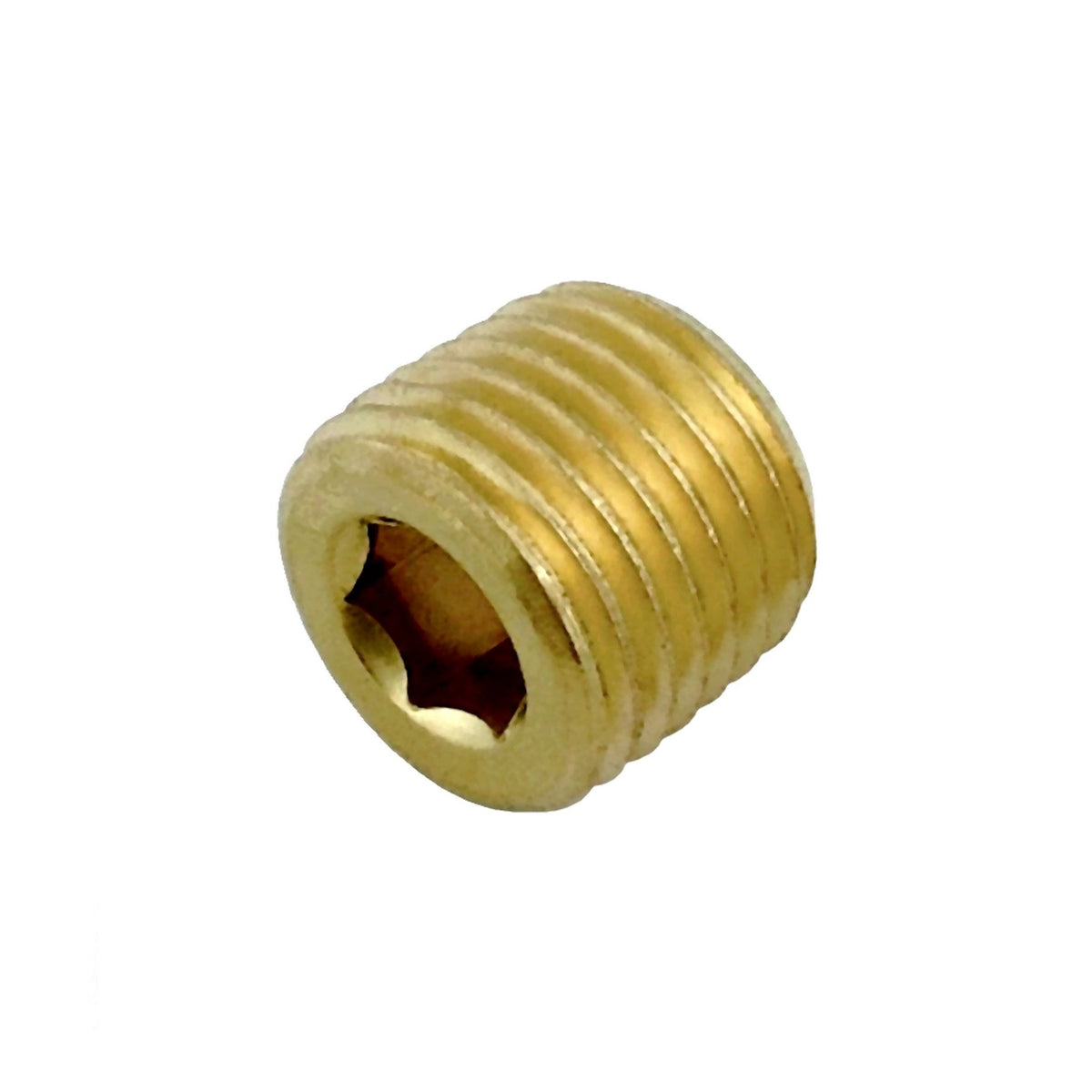 Countersink Plug, 1/4" Male Pipe Thread Brass