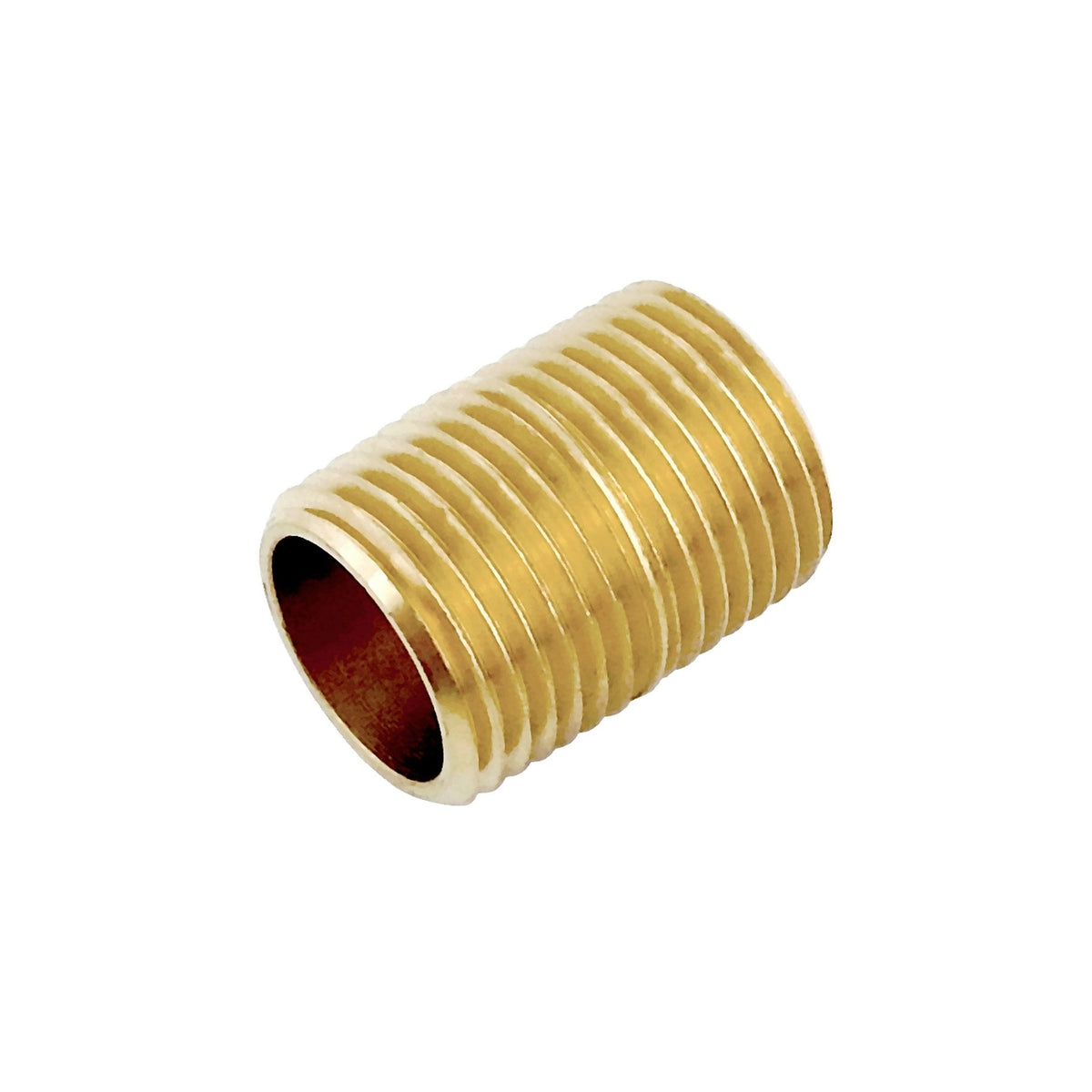 Close Nipple, 3/8" Male Pipe Thread x 3/8" Male Pipe Thread Brass