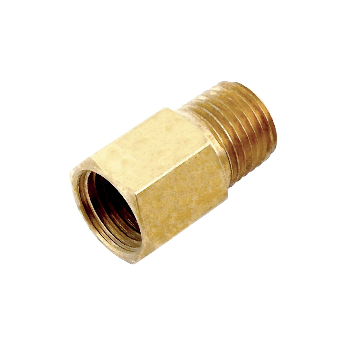 Adapter 1/4" Male Pipe Thread-Left-Hand Thread x 1/4" Female Pipe Thread-Right-Hand Thread Brass