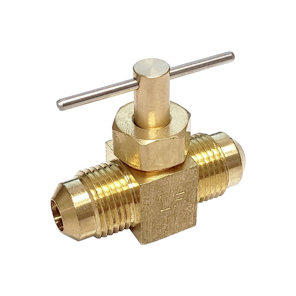 Needle Valve, 3/8" Male Flare x 3/8" Male Flare Brass