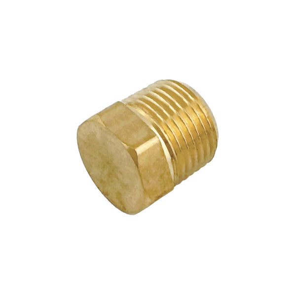 Hex Head Plug, 1/4" Male Pipe Thread-Right-Hand Thread Brass
