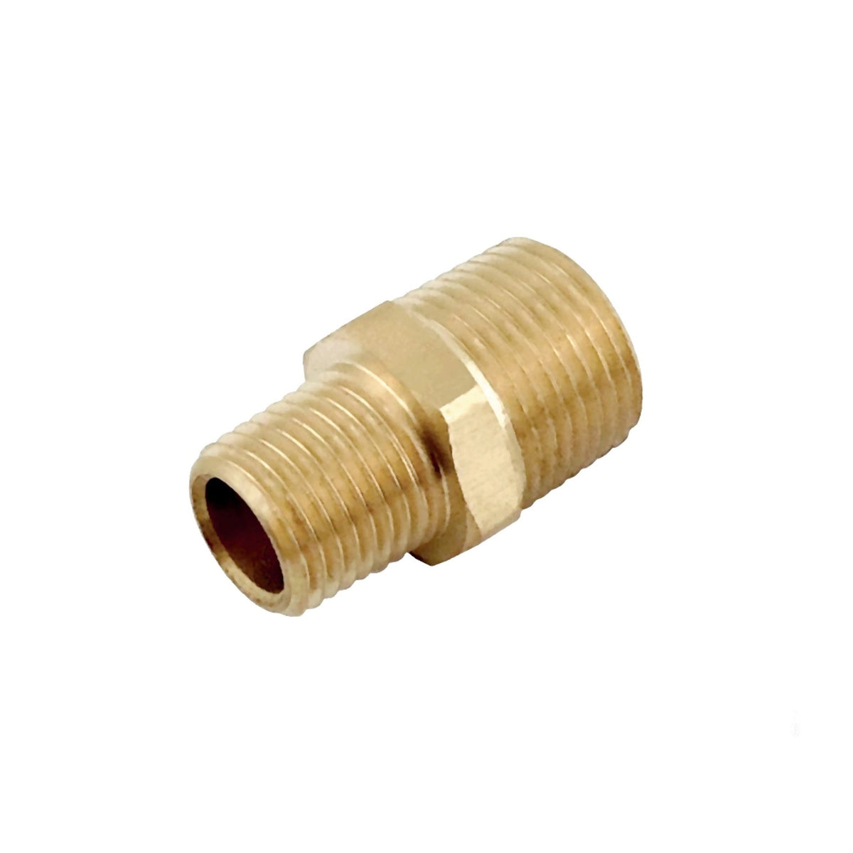 Reducer, 1/4" Male Pipe Thread x 1/8" Male Pipe Thread Brass