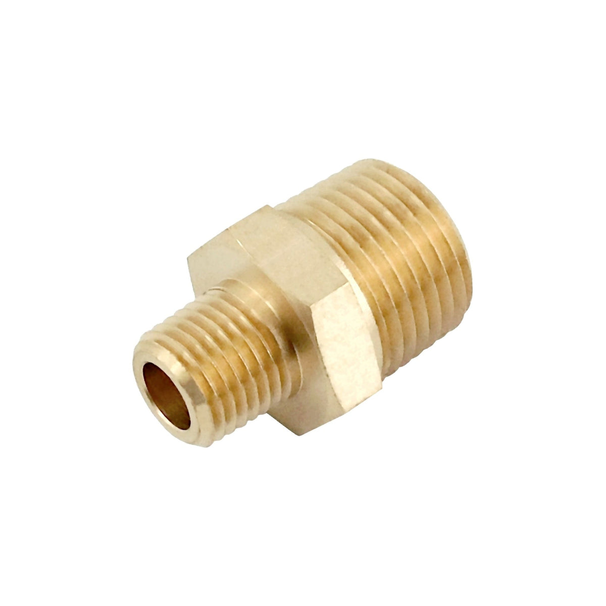 Reducer, 1/2" Male Pipe Thread x 1/4" Male Pipe Thread Brass