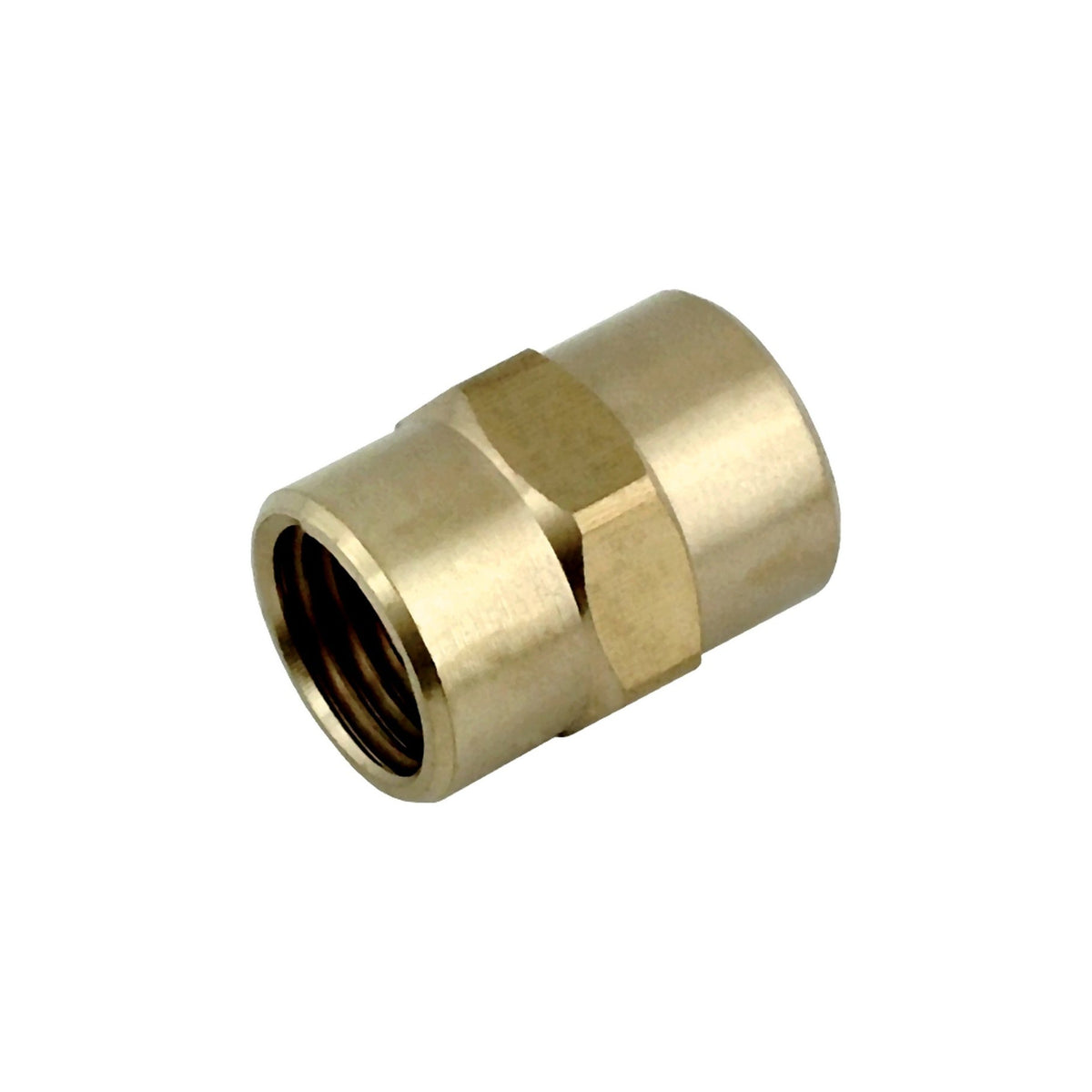 Hex Coupling, 1/2" Female Pipe Thread x 1/2" Female Pipe Thread Brass