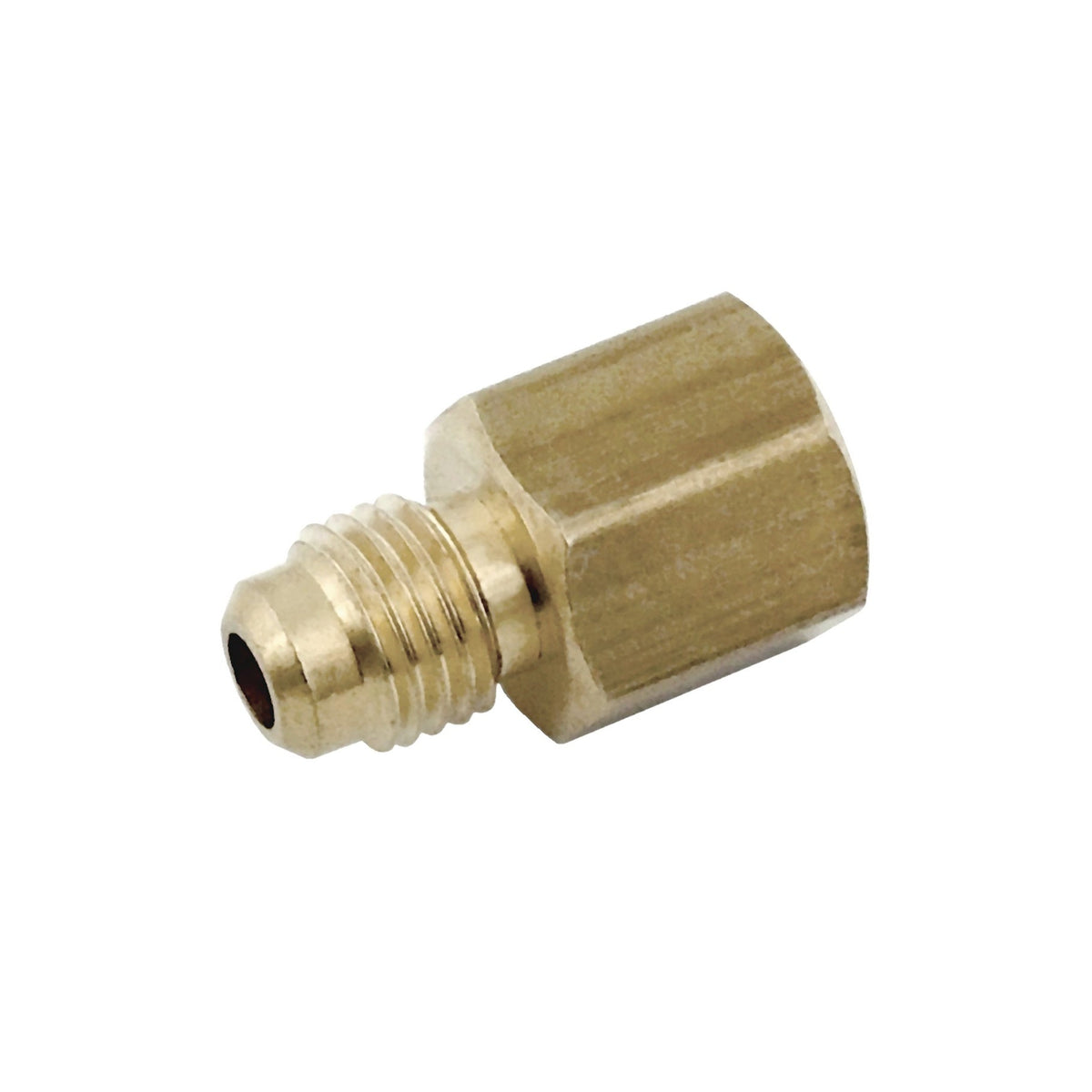 Coupling, 1/4" Male Flare x 1/4" Female Pipe Thread Brass