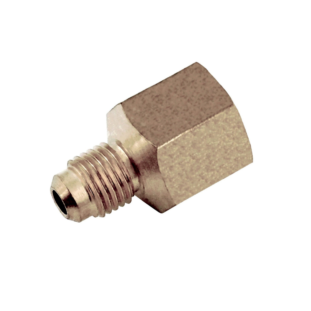 Coupling, 1/4" Male Flare x 3/8" Female Pipe Thread Brass