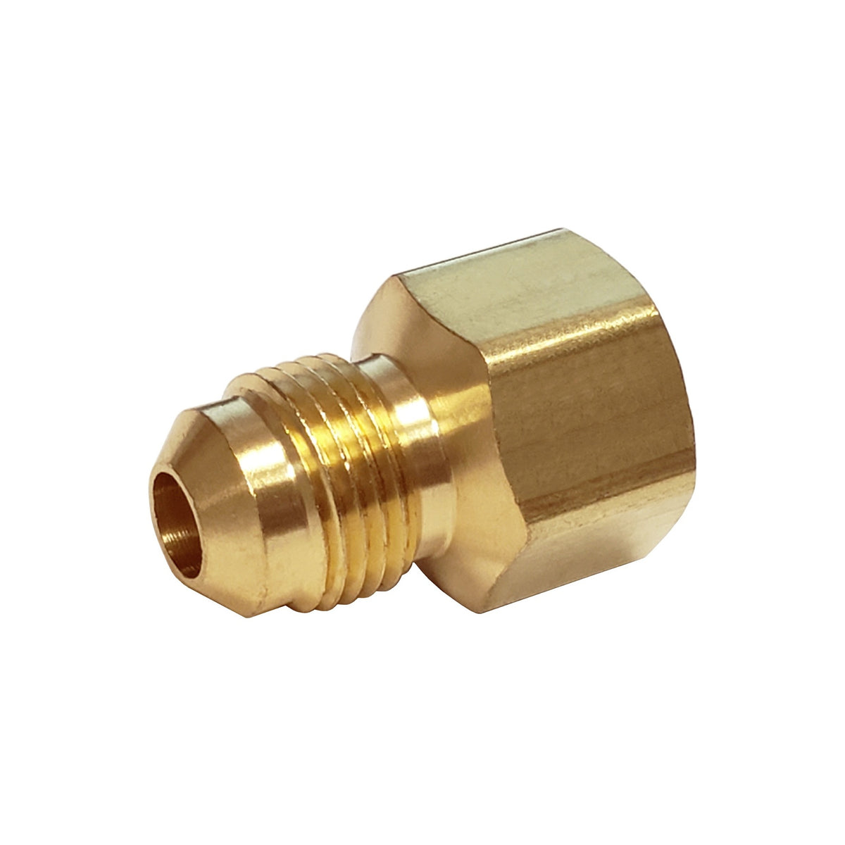 Coupling, 3/8" Male Flare x 3/8" Female Pipe Thread Brass