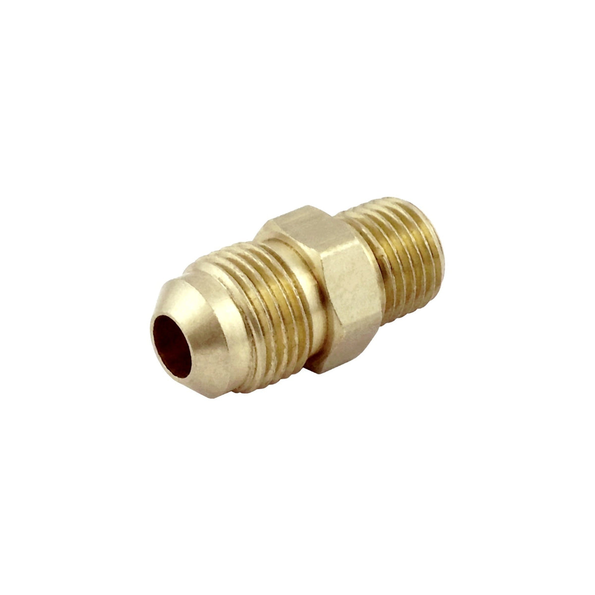 Half Union, 3/8" Male Flare x 1/4" Male Pipe Thread Brass