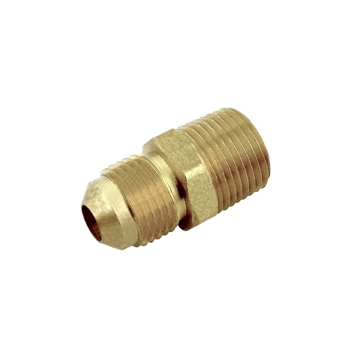 Half Union, 3/8" Male Flare x 3/8" Male Pipe Thread, Brass