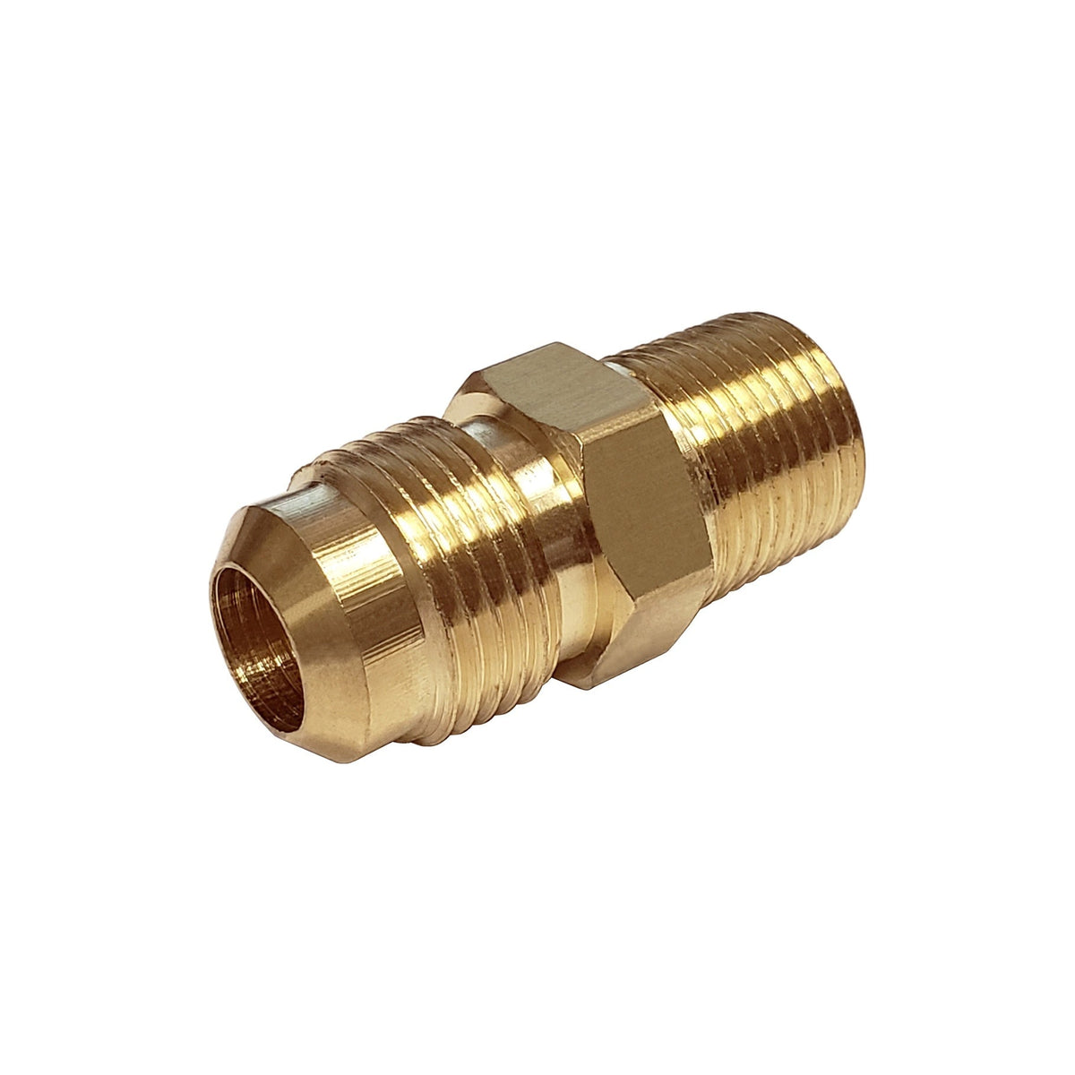 Half Union, 1/2" Male Flare x 3/8" Male Pipe Thread, Brass