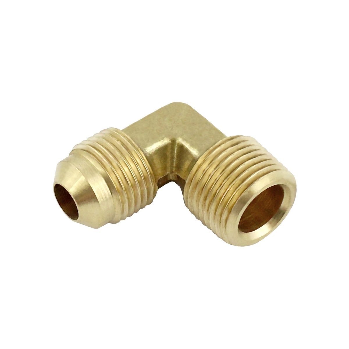 90° Elbow, 1/4" Male Flare x 1/4" Male Pipe Thread Brass
