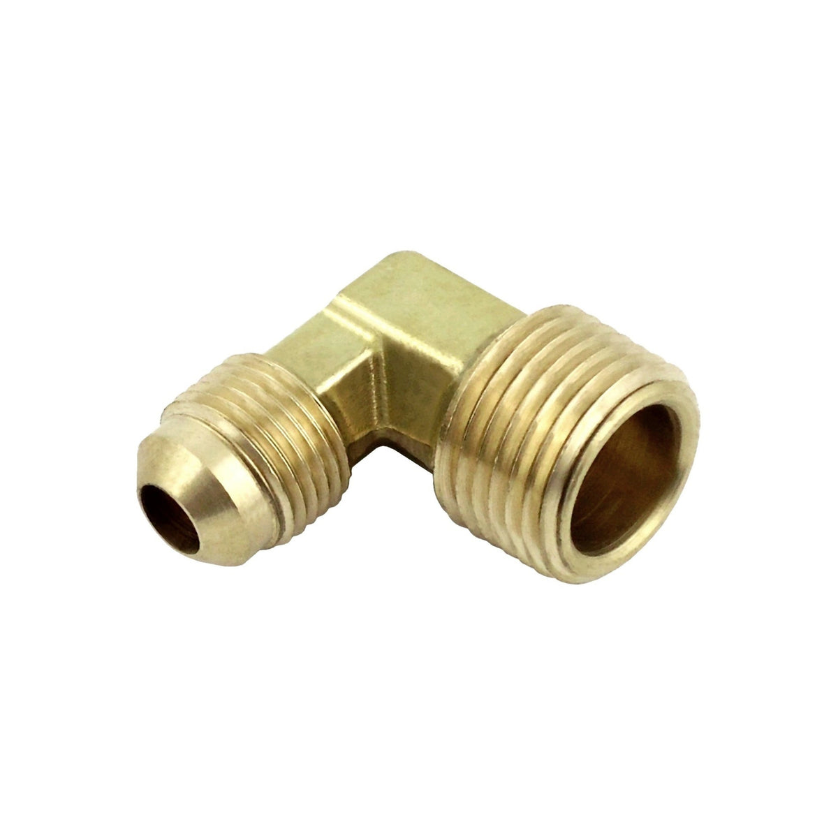 90° Elbow, 3/8" Male Flare x 1/2" Male Pipe Thread Brass