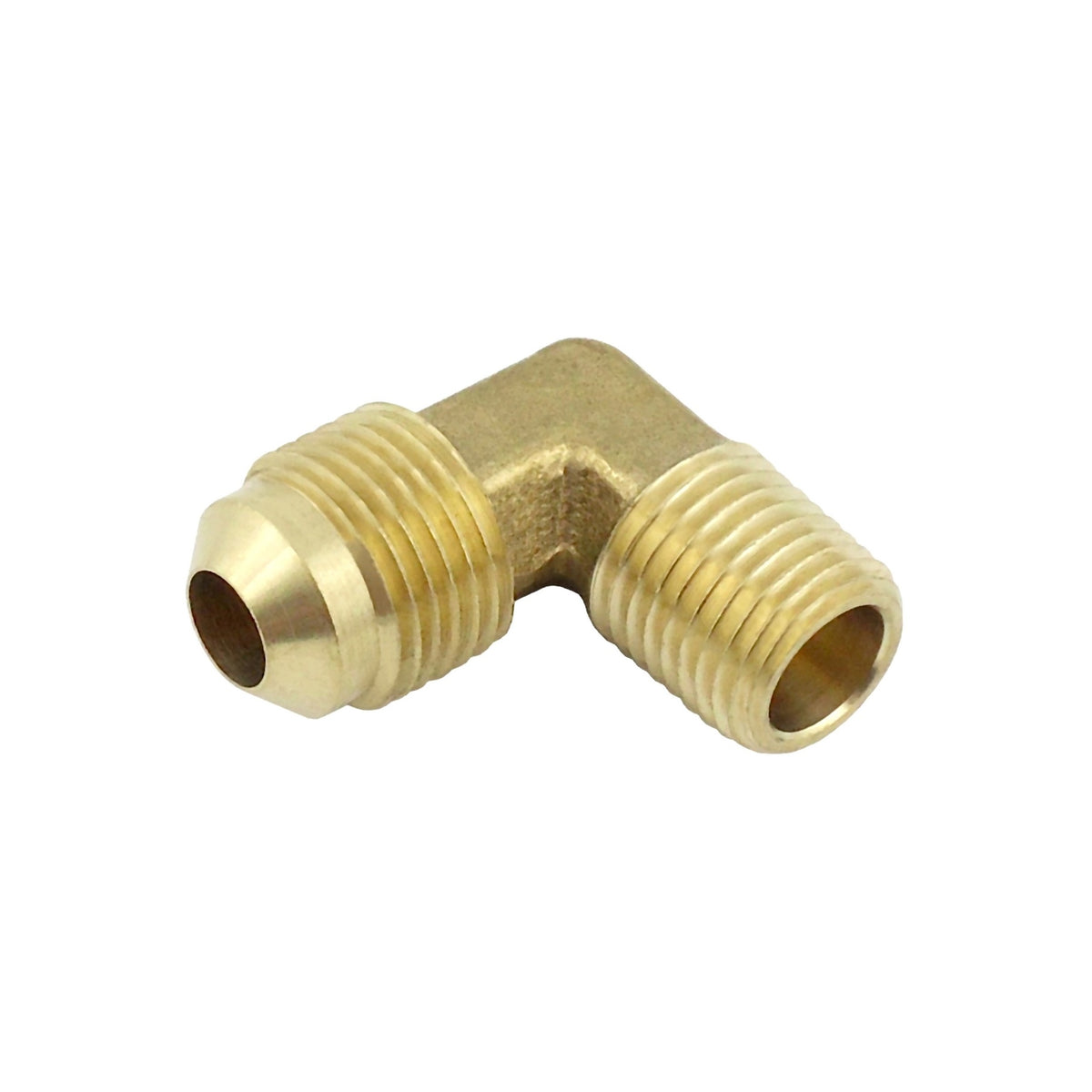 90° Elbow, 1/2" Male Flare x 3/8" Male Pipe Thread Brass