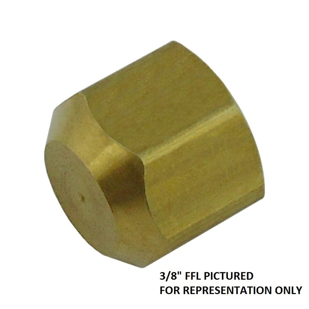 Hex Cap, 3/8" Female Flare Brass