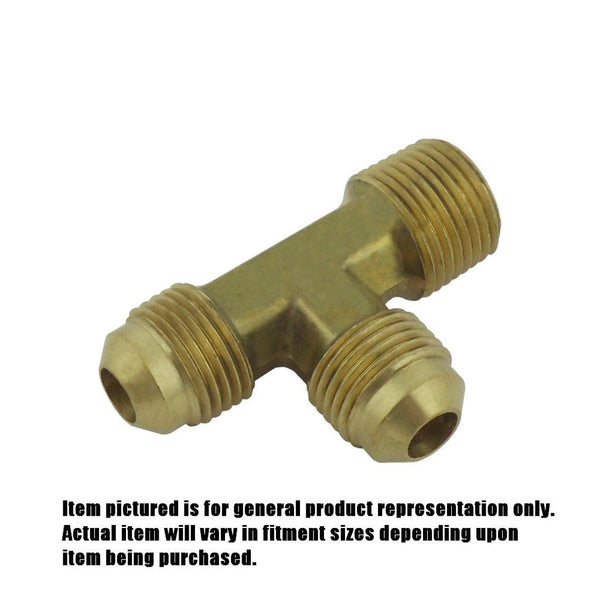 Run Tee, 3/8" Male Flare x 3/8" Male Pipe Thread x 3/8" Male Flare Brass