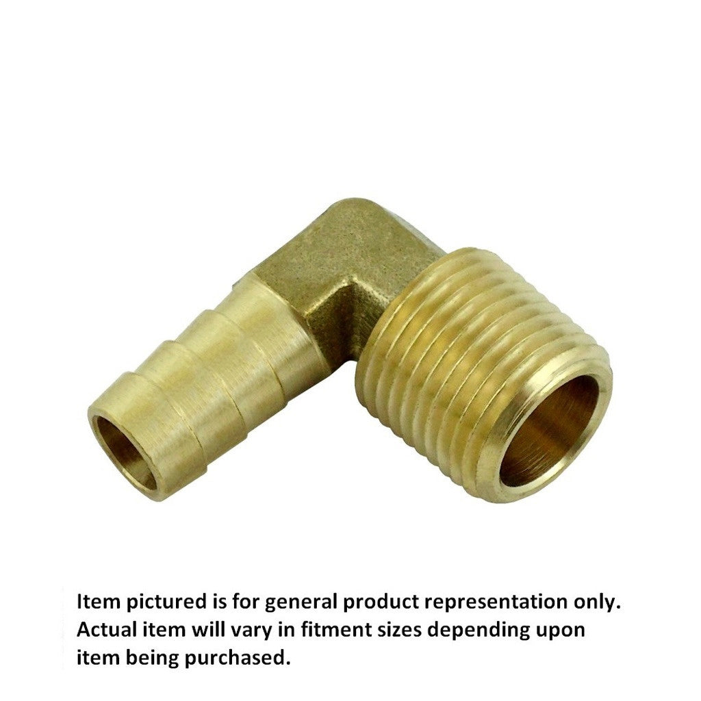 90° Elbow, 1/2" B x 1/2" Male Pipe Thread Brass
