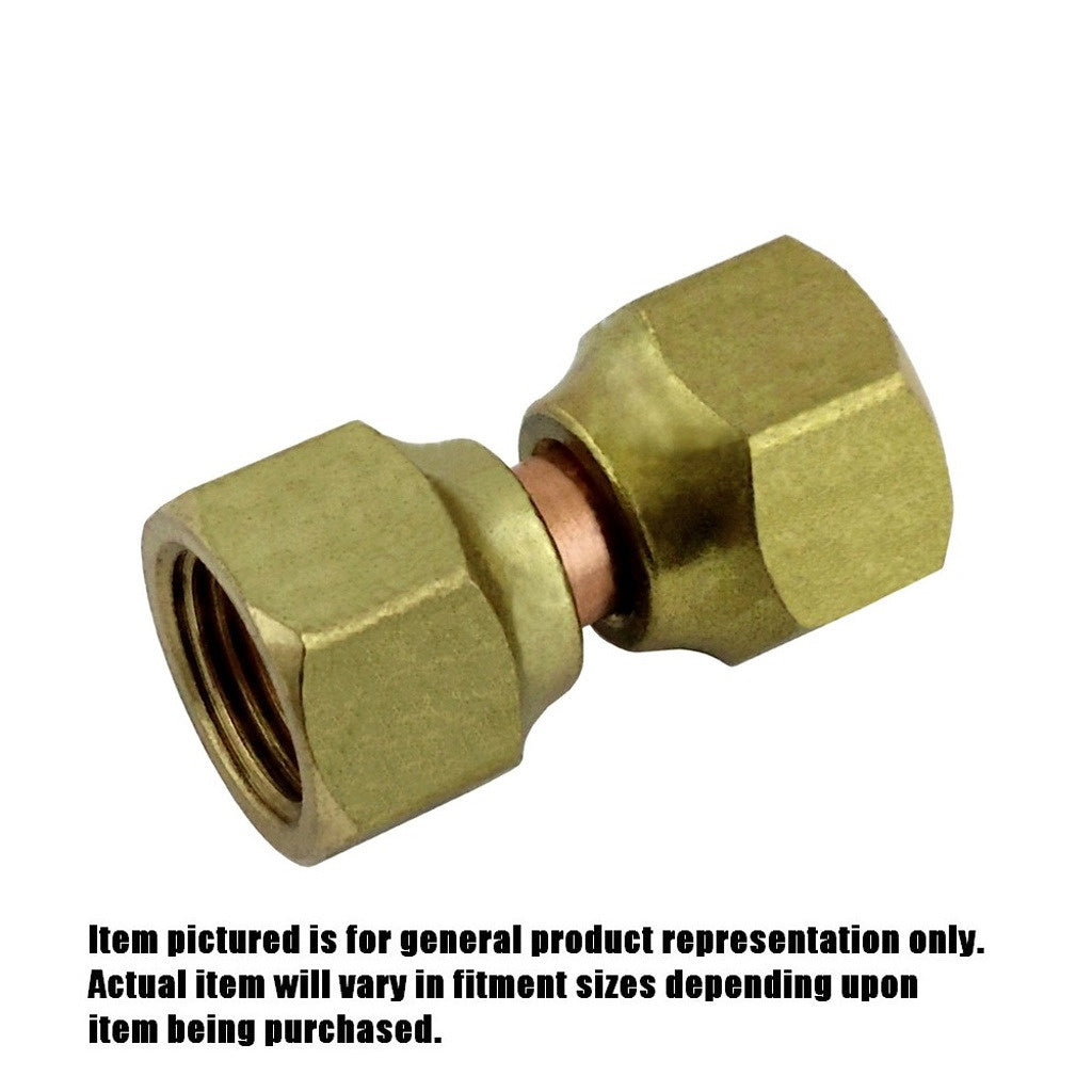 Swivel Union, 3/8" Female Flare x 3/8" Female Flare Brass