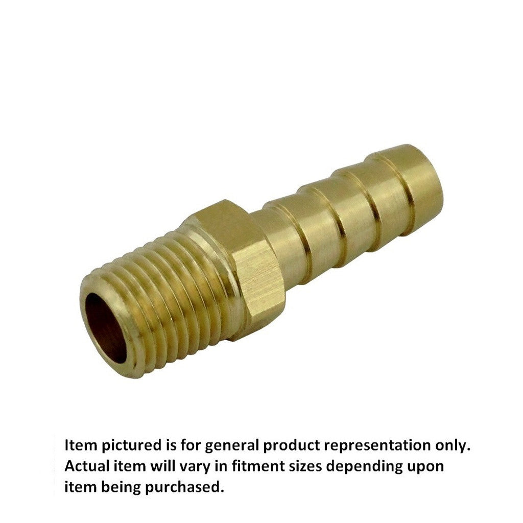 Hose Stem, 3/8" B x 1/4" Male Pipe Thread Brass