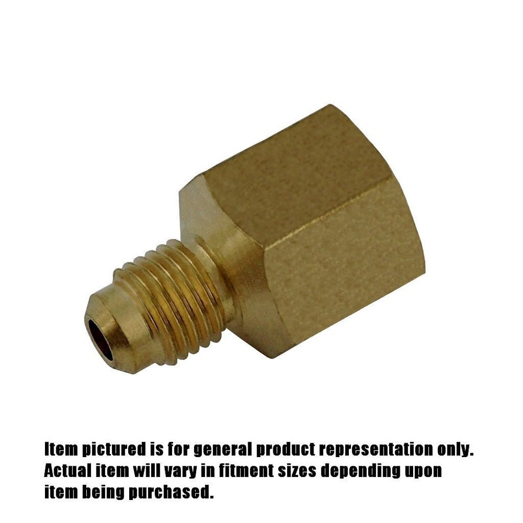 Hex Coupling, 3/8" Male Flare x 1/2" Female Pipe Thread Brass