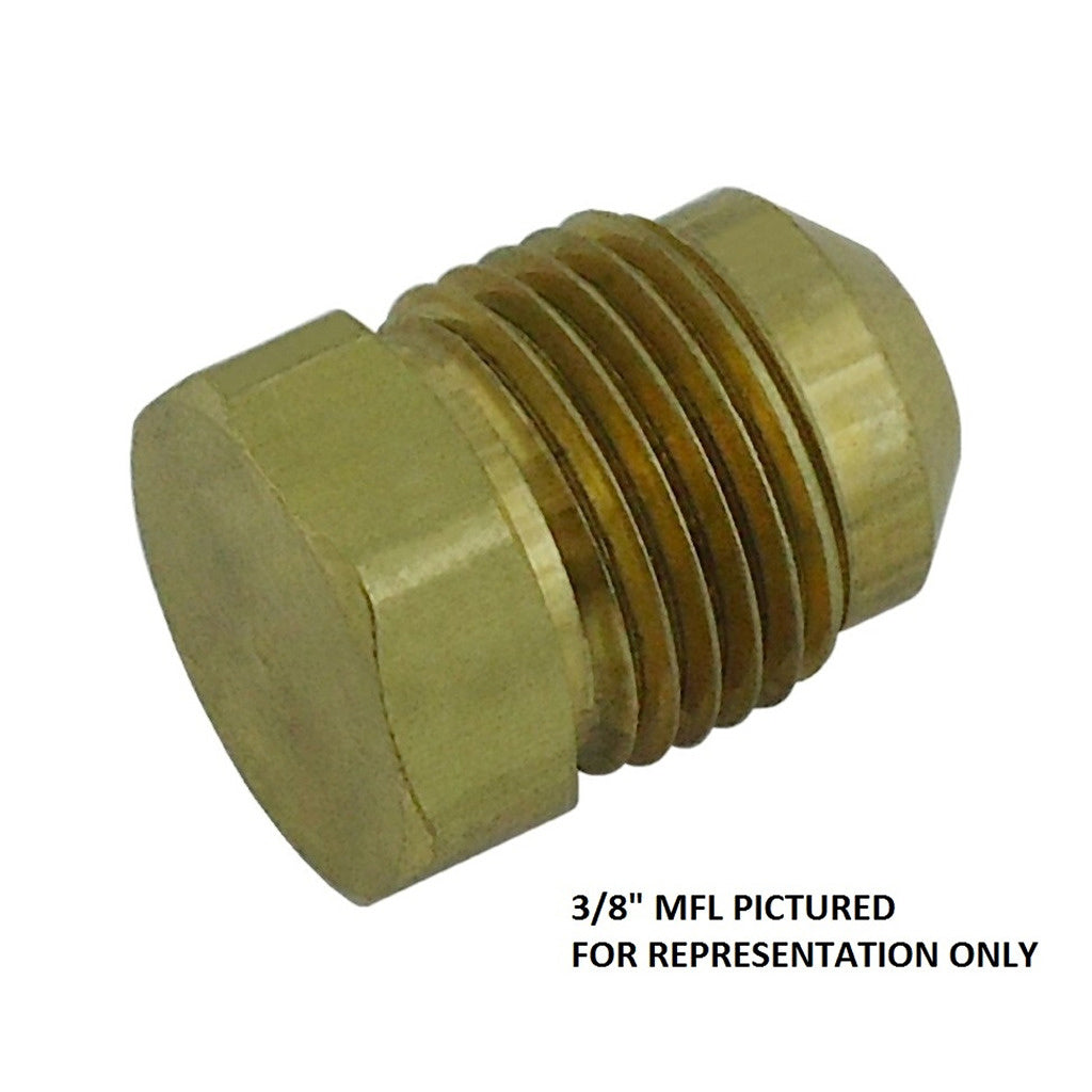 Hex Head Plug, 1/2" Male Flare Brass
