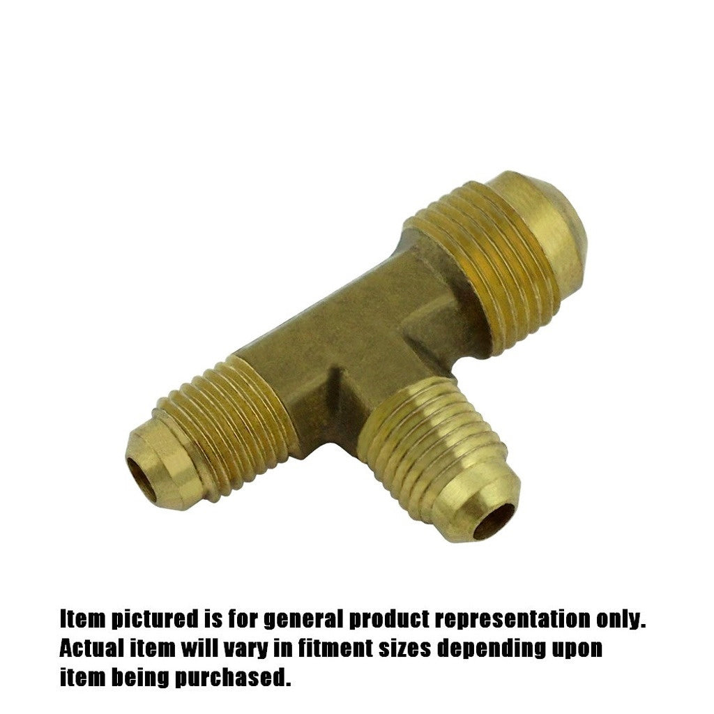 Tee, 3/8" Male Flare x 1/4" Male Flare x 1/4" Male Flare Brass